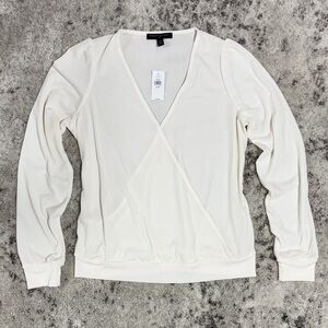 NWT Banana Republic Cream V-Neck Blouse
